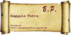 Bagyula Petra névjegykártya